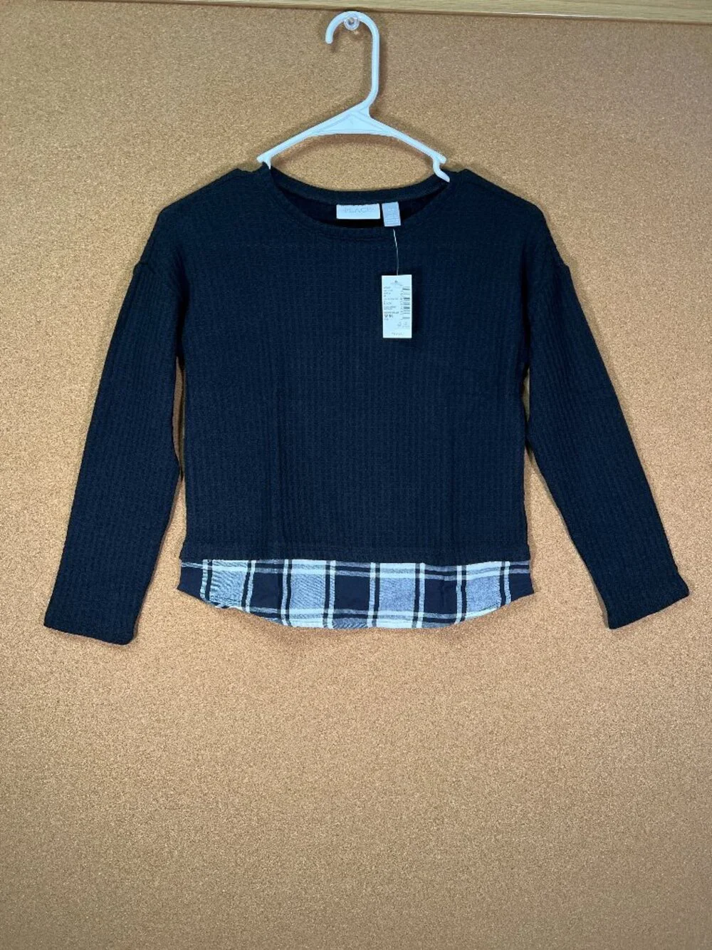The Children's Place Girl M (7/8) Pullover Sweater Long Sleeve Black NWT